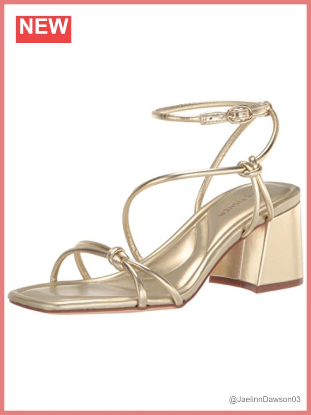 Marc Fisher Gurion Strappy Ankle Strap Block Heel Dress Sandals Faux Leather